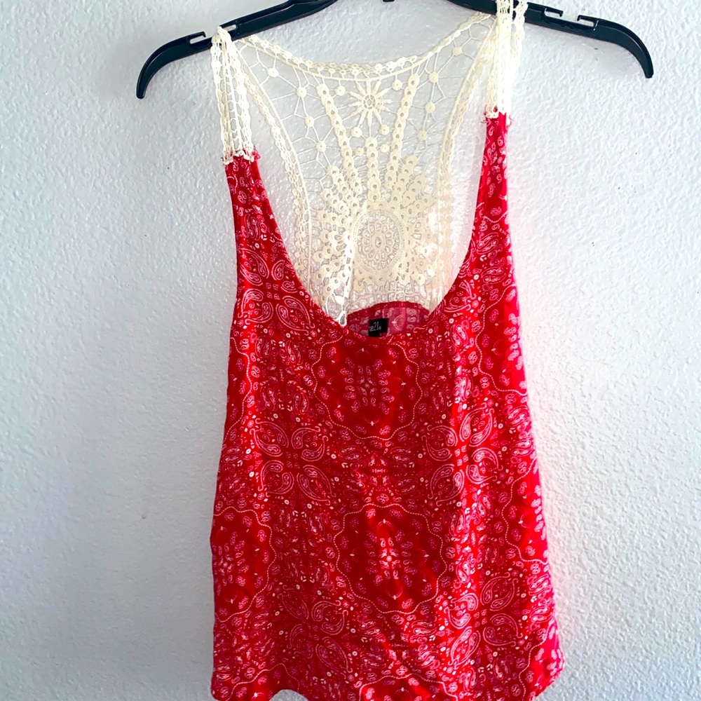 Rue 21 red tank top sz LG